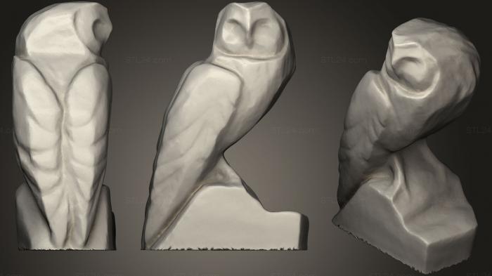 Статуэтки птицы (Сова (1), STKB_0178) 3D модель для ЧПУ станка